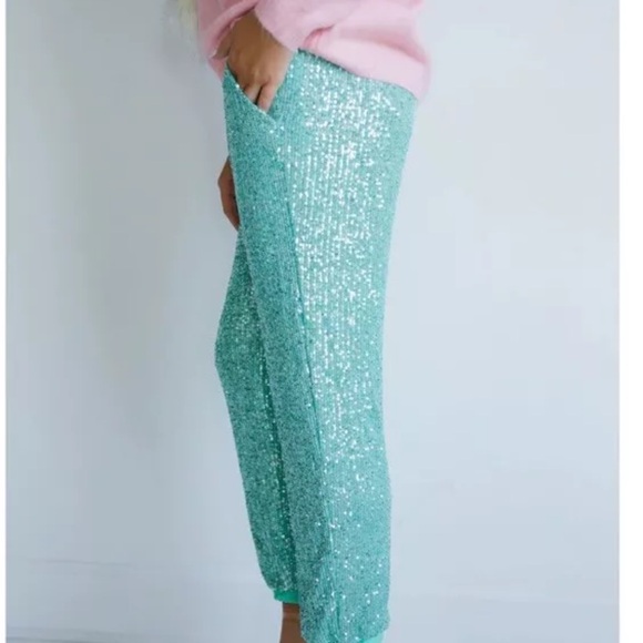 Judith March Small jogger pants. Turquoise - Picture 5 of 8